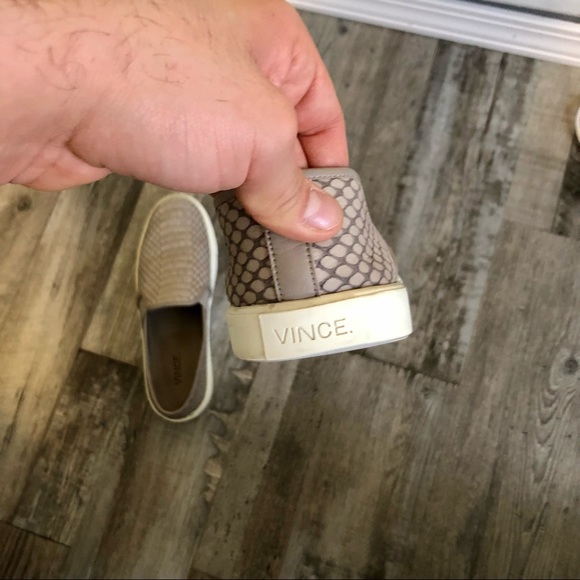 VINCE Reptile gray snake python slip on casual shoes size 7.5 - Picture 10 of 14
